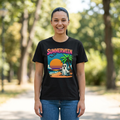 Summerween Beach T-Shirt,  Ghost on Sunset Palm Tropical Halloween Tee