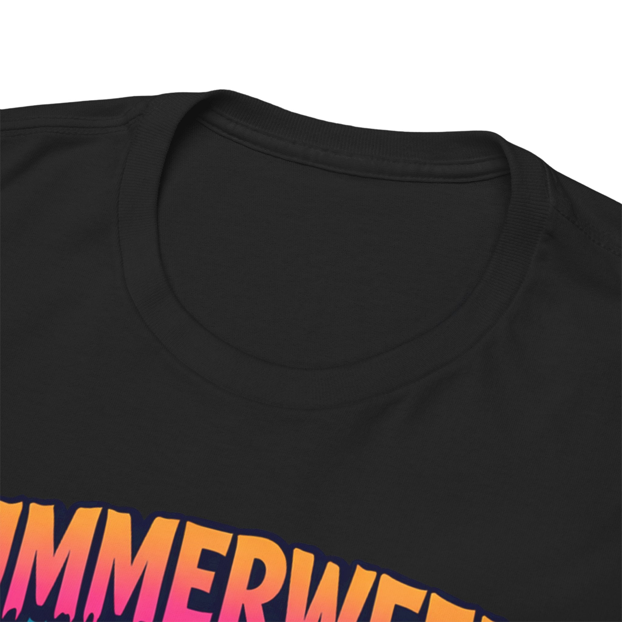 Summerween Beach T-Shirt,  Ghost on Sunset Palm Tropical Halloween Tee