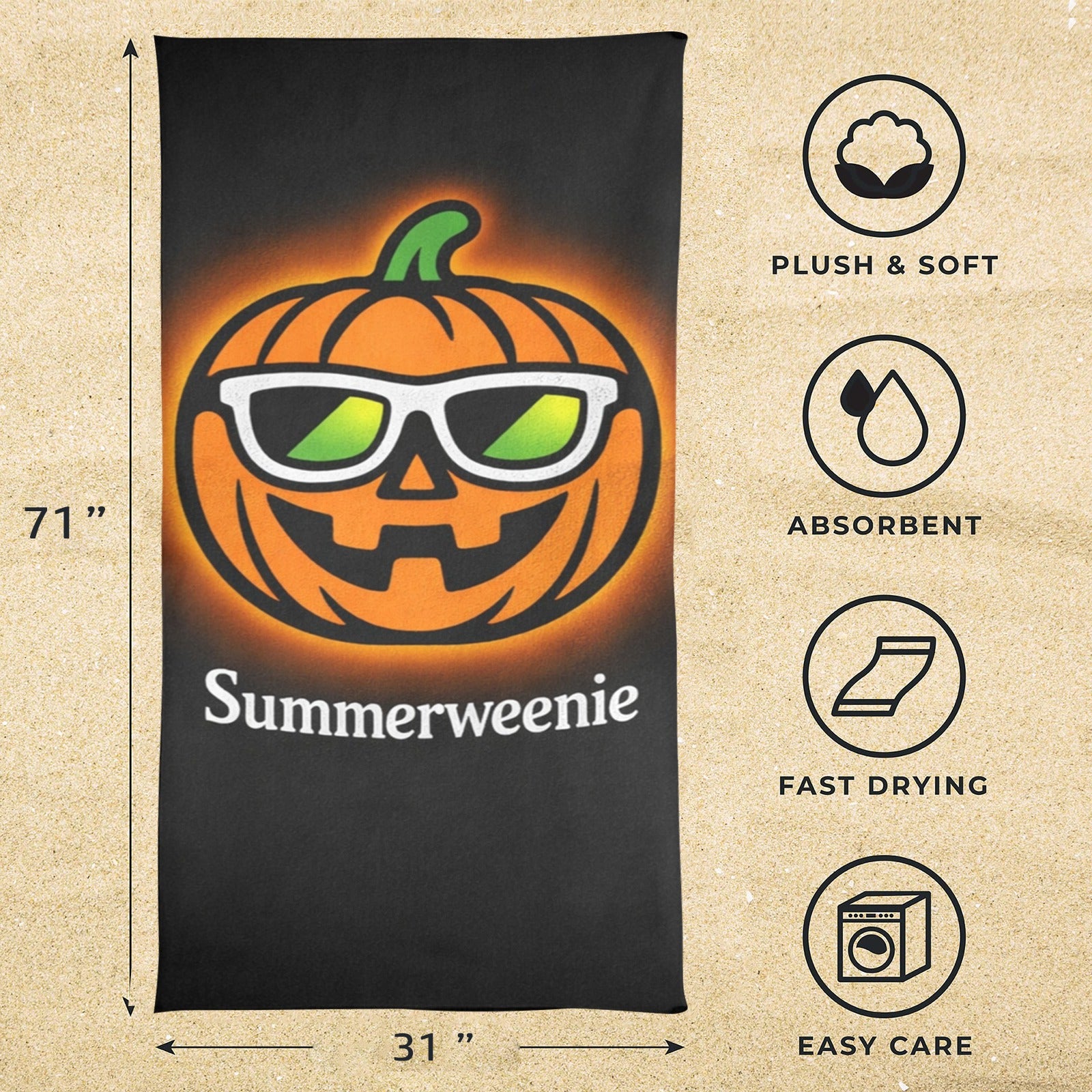 Summerweenie logo Beach Towel