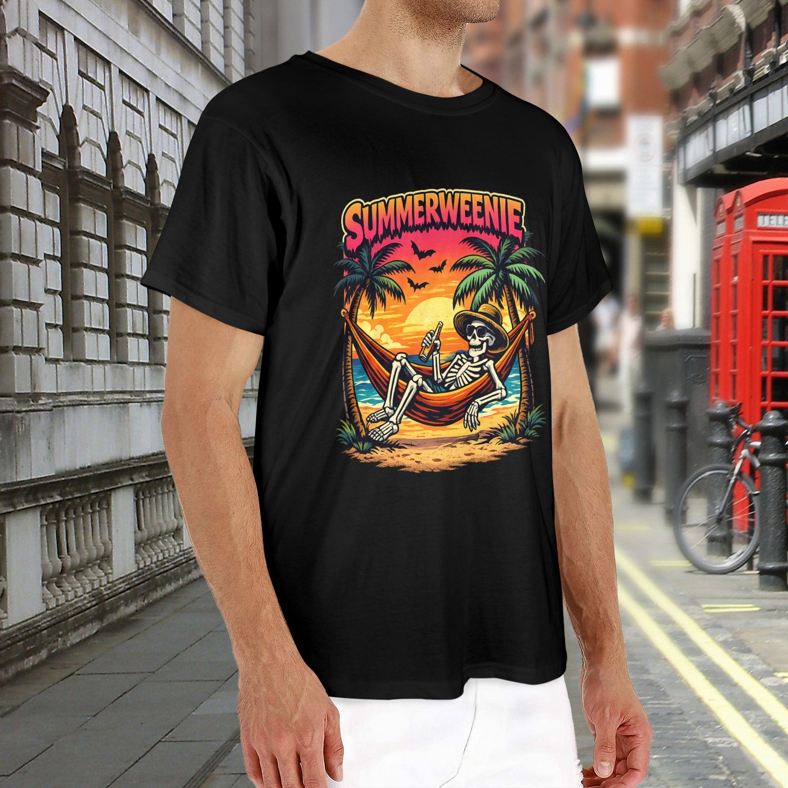 Summerweenie Skeleton Sunset Beach T-Shirt