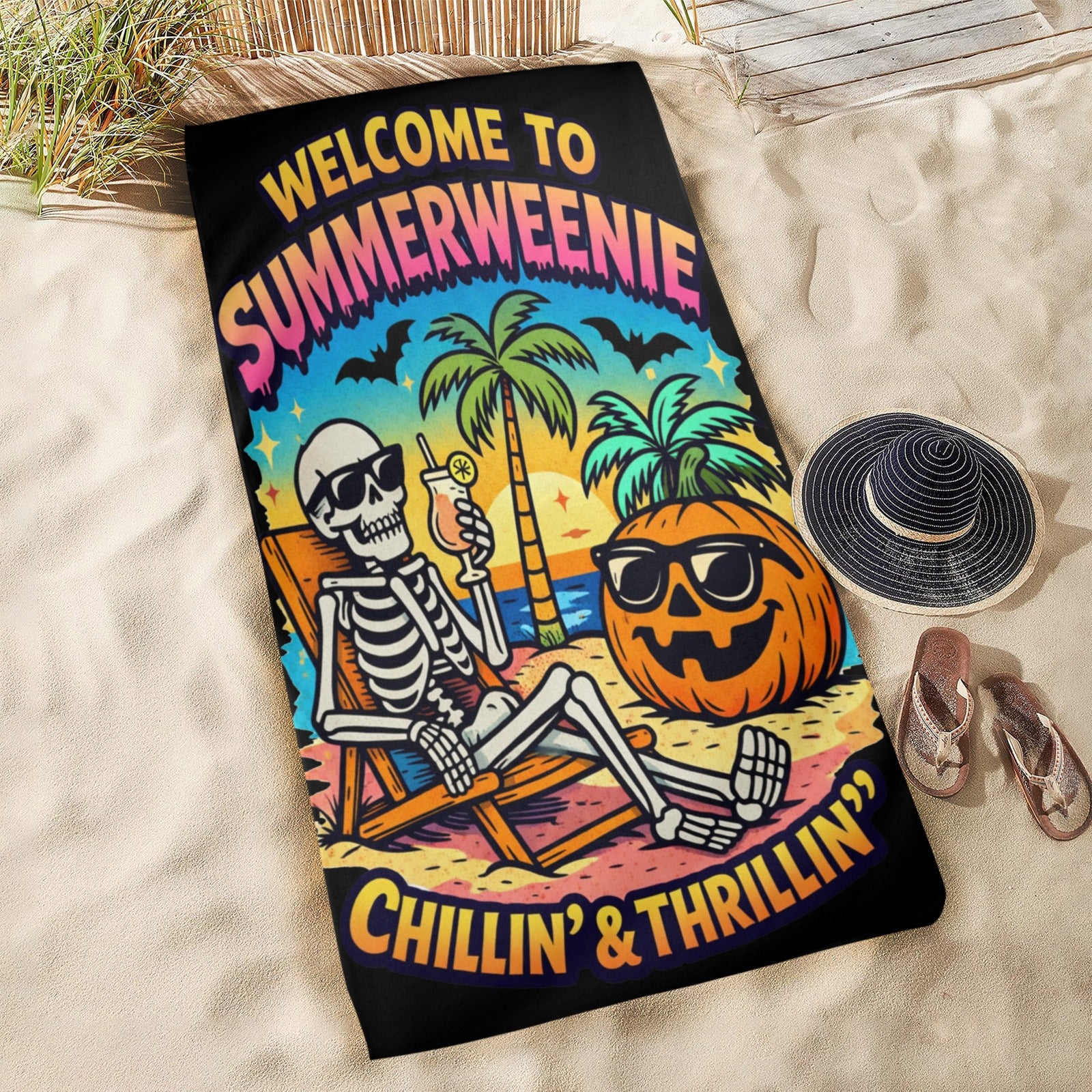 Chillin & Thrillin Beach Towel