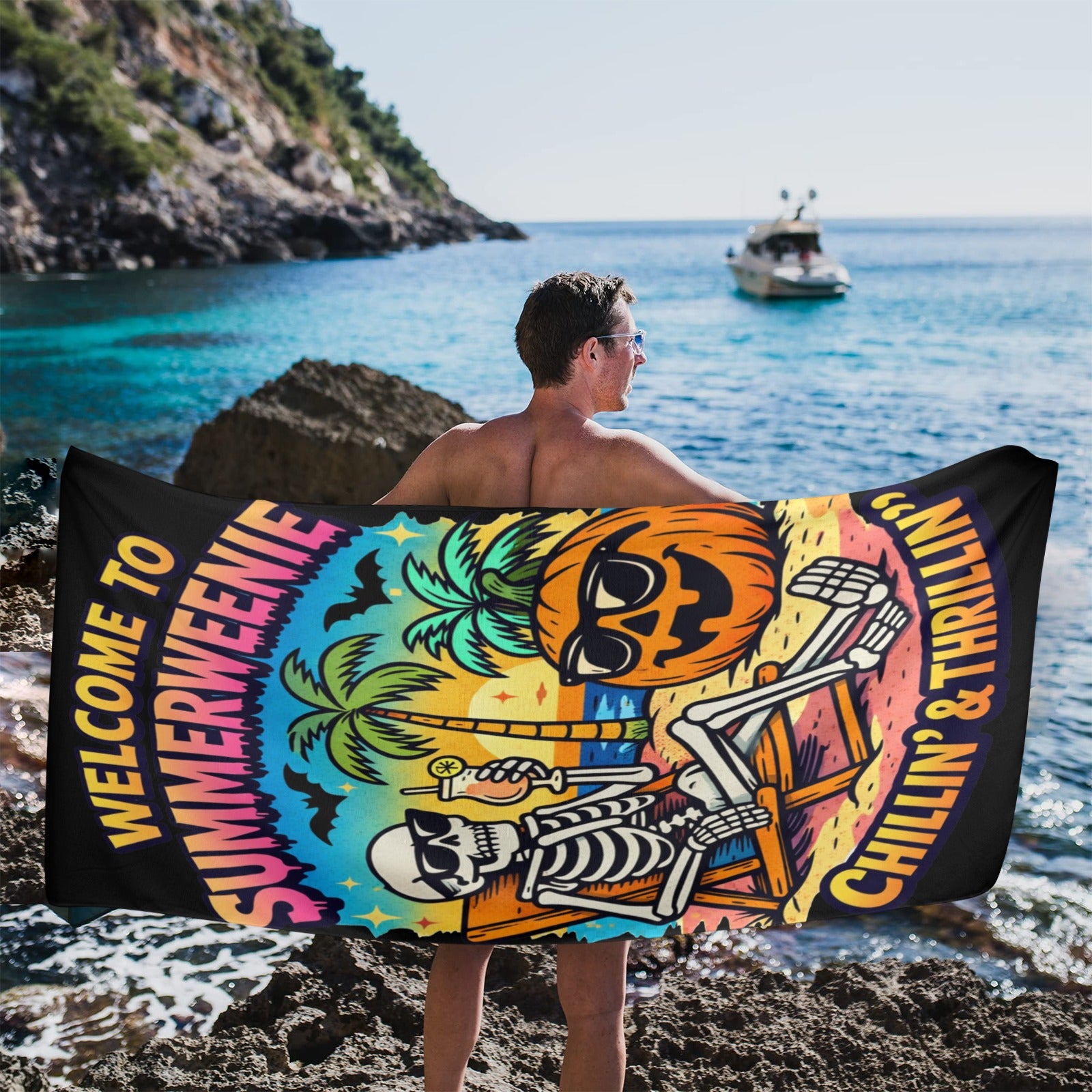 Chillin & Thrillin Beach Towel