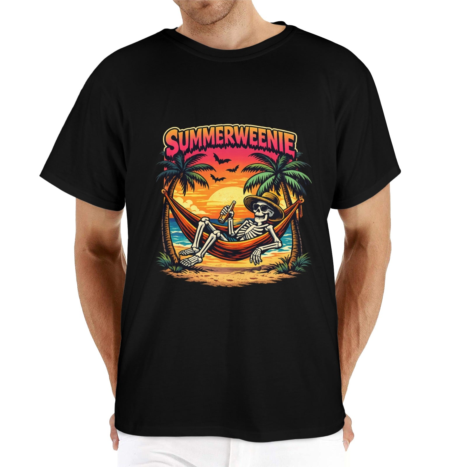 Summerweenie Skeleton Sunset Beach T-Shirt